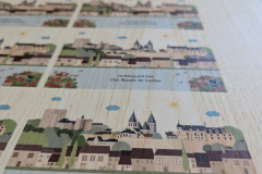impression carte sur bois