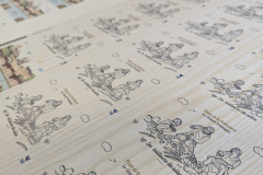 impression carte sur bois