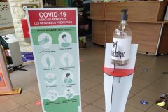 Chevalets information et support gel COVID-19