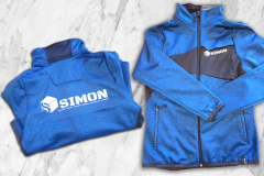 Simon veste bleu flocage