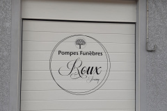 Pompes Funèbres roux jérémy adhésif garage