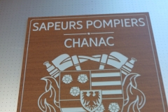 Pompier Chanac gravure corten