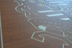 Pompier Chanac gravure corten