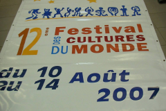 Festival des cultures du monde banderole