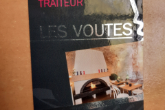 Les voutes restaurant carte de visite