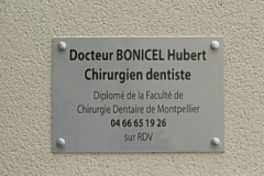 Plaque Dr Bonicel