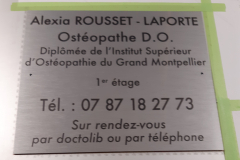 Rousset Laporte plaque professionnel