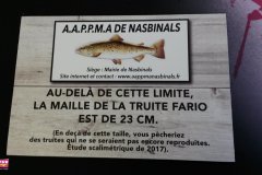 Plaque AAPPMA Nasbinals imitation bois